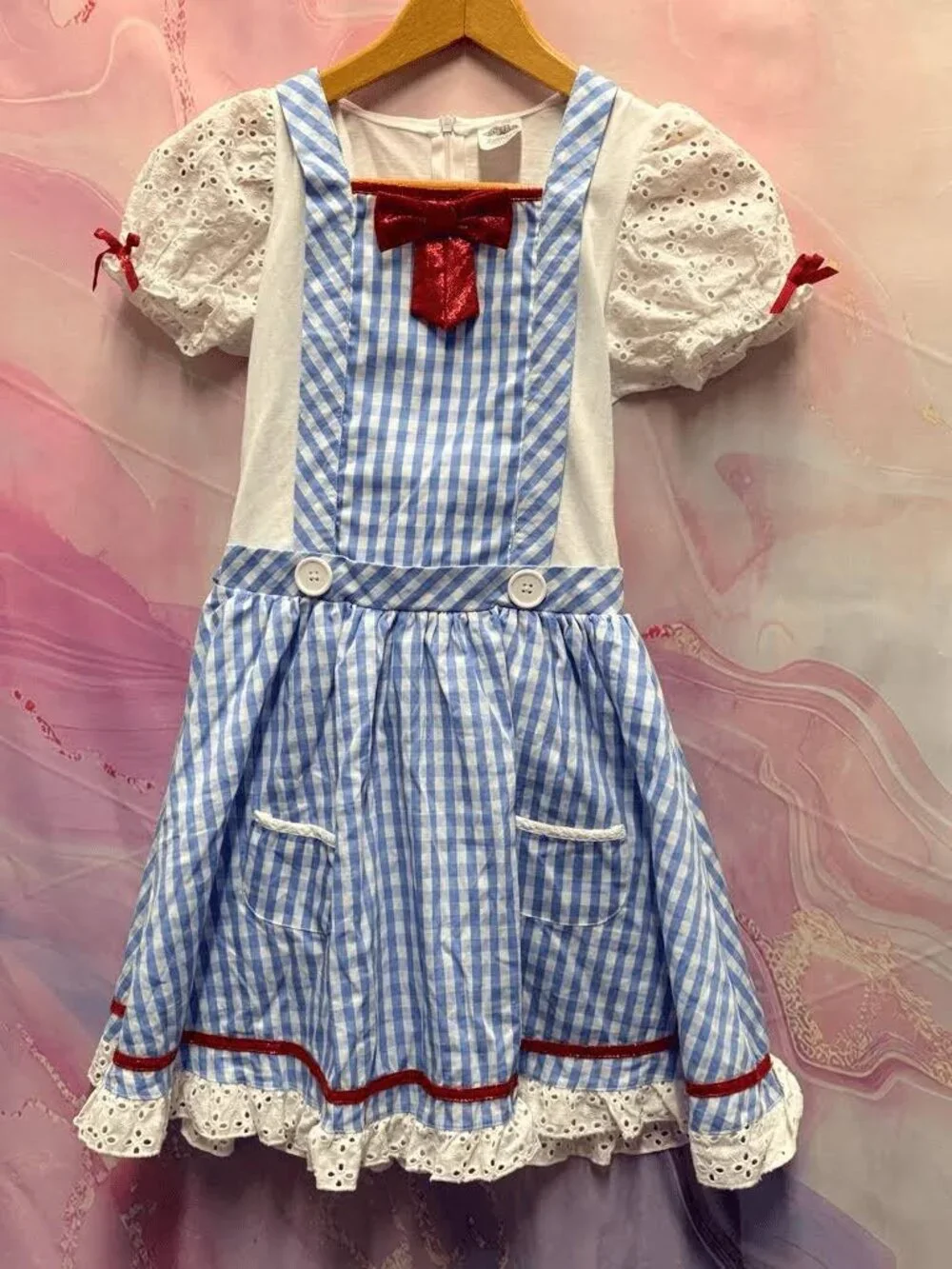 LICENSED Wizard of Oz Girls XL Dorothy Blue Gingham Dress